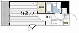 ラ・レジダンス・ド・シュペルブ 1Kの間取図画像