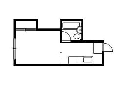 グローバルマンション 1Kの間取図画像