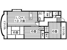 グリーンヒル 3LDKの間取図画像