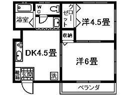 UJYUAN城山 2Kの間取図画像