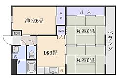 ウェルス武岡 3DKの間取図画像