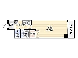 フローラル名山 1Kの間取図画像