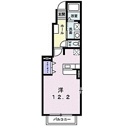 HARADA2番館B ワンルームの間取図画像