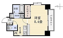CORE21天文館 1Kの間取図画像