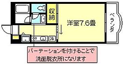 アビタシオンM 1Kの間取図画像