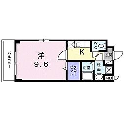 第7グリーンハイツ 1Kの間取図画像