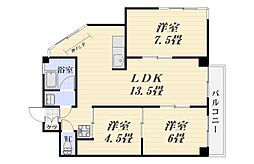 御幸マンション 3LDKの間取図画像