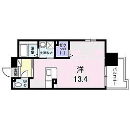 パーク鴨池 ワンルームの間取図画像