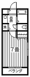 LUNA-14 ワンルームの間取図画像