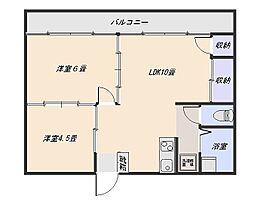 神田橋ビル 2LDKの間取図画像