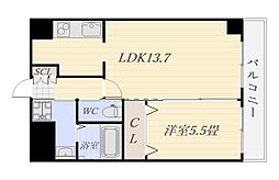 ガーデンパレス藤 1LDKの間取図画像