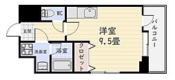 エミール上本町 ワンルームの間取図画像