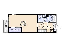 LAPUREZZA 1Kの間取図画像