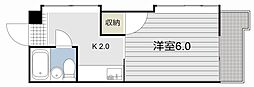 KBKスポーツ荒田ビル 1Kの間取図画像