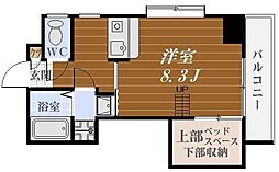 ベレーザ武 1Kの間取図画像