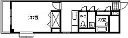 エトワール小松原 3階1Kの間取り