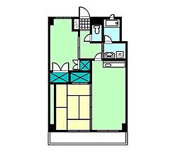 グランドスクェア東谷山 2LDKの間取図画像