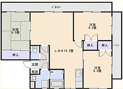 プレインビュー 3LDKの間取図画像