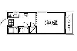 グリーンハイムN 1Kの間取図画像