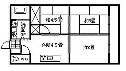村田ハイツ 3Kの間取図画像