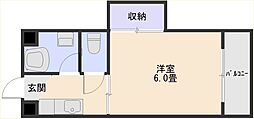 レジデンスDNK 1Kの間取図画像