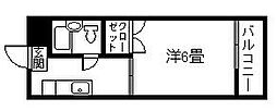 コーポ御用 1Kの間取図画像