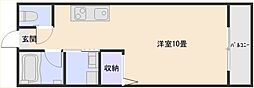 SUNGRANDE大御堂 ワンルームの間取図画像