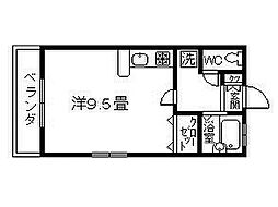 アーバンリンダ ワンルームの間取図画像