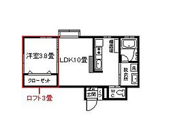 ウェールコマ 1LDKの間取図画像