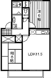 セジュールアンダンテ 2LDKの間取図画像
