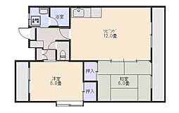 吉本ビル 2LDKの間取図画像