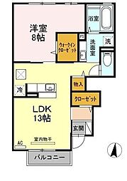 ソシアメゾン中山 1LDKの間取図画像