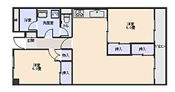 ファミール紫原 2LDKの間取図画像