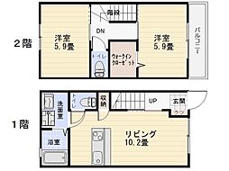 メゾネットMK 2LDKの間取図画像