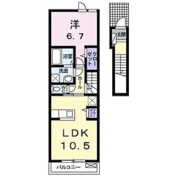 ラビリア 1LDKの間取図画像