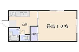 Flat06 1Kの間取図画像