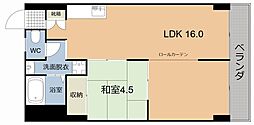 Ａｑｕａ　Ｓｔｒｅｅｔ　10 5階1LDKの間取り