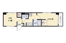 グリーン・ゲイブルス 2Kの間取図画像