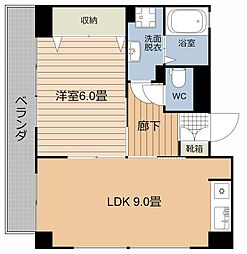 ライブＡＲＡＴＡ 5階1LDKの間取り