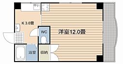 武原ビルきしゃば 2階1Kの間取り