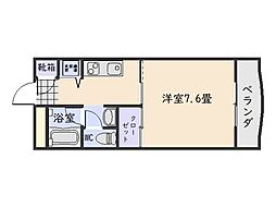 アビタシオンＭ 1階1Kの間取り