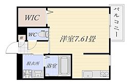 ロゼスタ 3階ワンルームの間取り