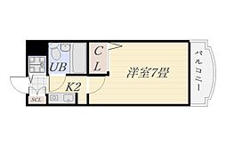 ラ・レジダンス・ド・シュペルブ 1Kの間取図画像