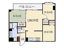 ステイタスマンション紫原 3LDKの間取図画像