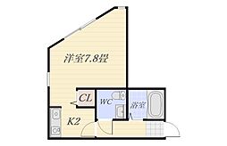 エミネンス壱番館 1Kの間取図画像