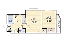 パストラル 1LDKの間取図画像