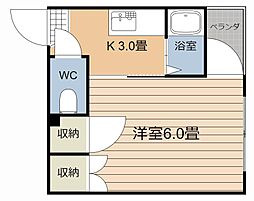 ロイヤルハイム 1Kの間取図画像
