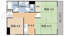 メゾン甲南 3Kの間取図画像
