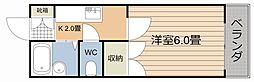 サンシティ鴨池 1Kの間取図画像