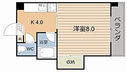 赤塚ビル 1Kの間取図画像